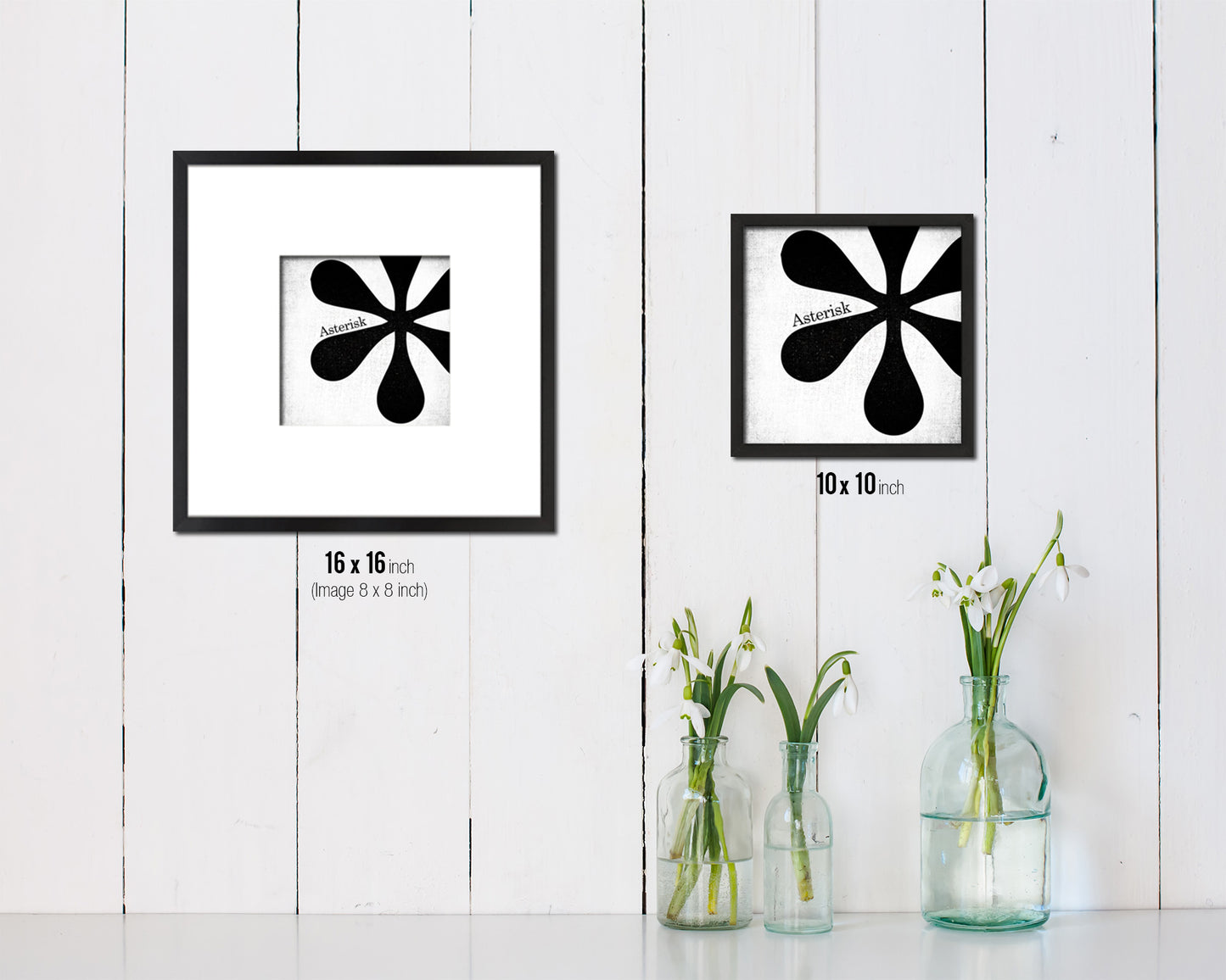 Asterisk Punctuation Symbol Framed Print Home Decor Wall Art Teacher Gifts