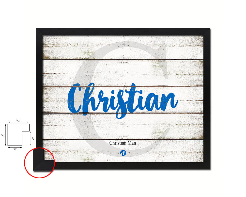 Christian Personalized Bible Name Plate Framed Print Art Kids Baby Room Wall Decor Gifts