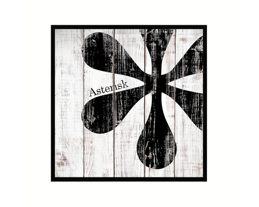 Asterisk Punctuation Symbol Framed Print Home Decor Wall Art Teacher Gifts