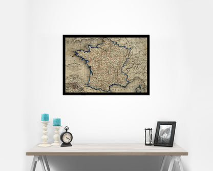 France 1789 Historical Map Framed Print Art Wall Decor Gifts