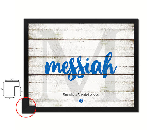 Messiah Personalized Bible Name Plate Framed Print Art Kids Baby Room Wall Decor Gifts