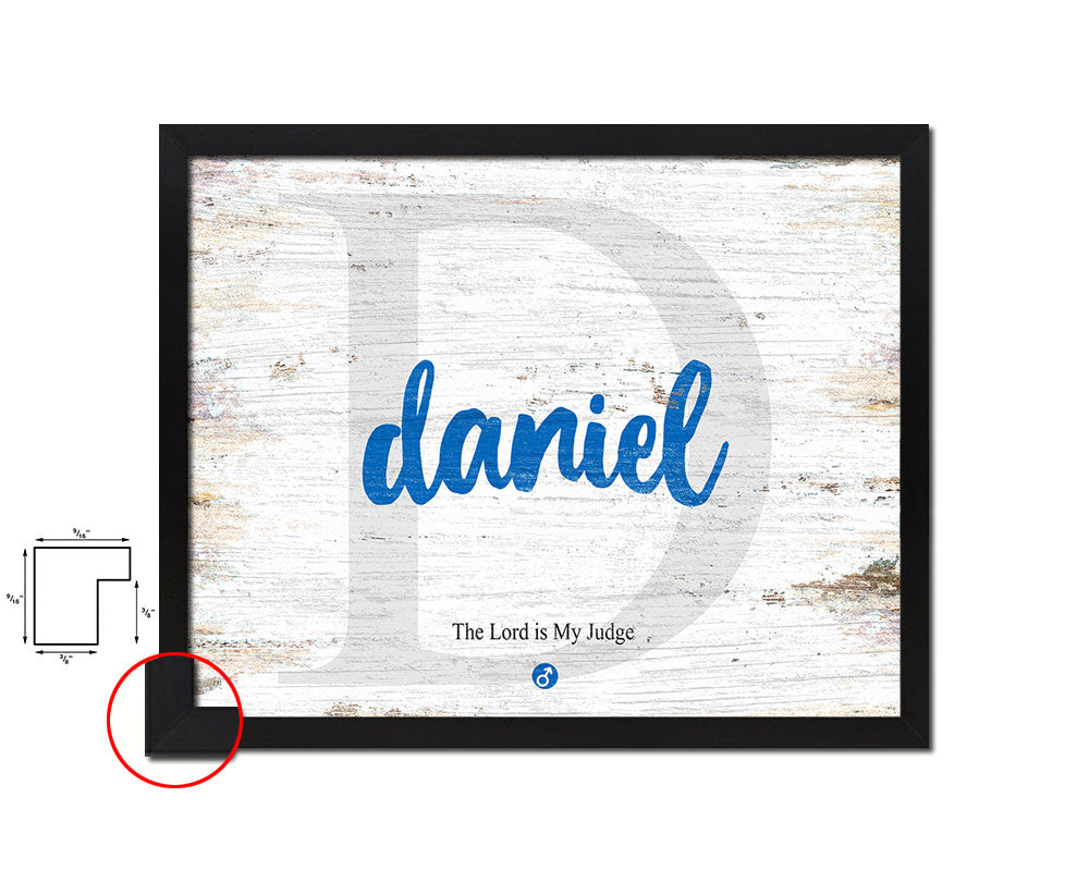 Daniel Personalized Bible Name Plate Framed Print Art Kids Baby Room Wall Decor Gifts