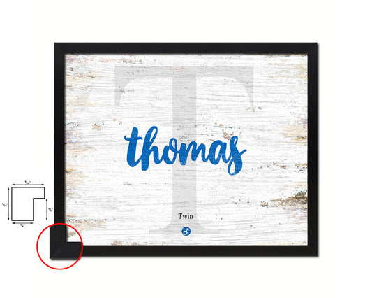 Thomas Personalized Bible Name Plate Framed Print Art Kids Baby Room Wall Decor Gifts