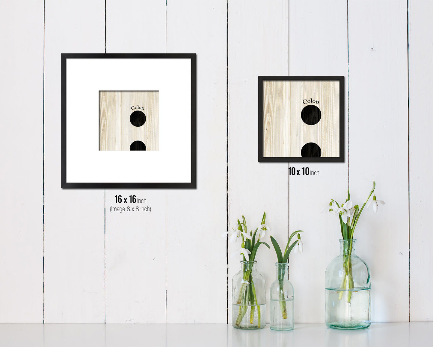 Colon Punctuation Symbol Framed Print Home Decor Wall Art Teacher Gifts