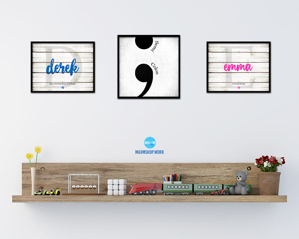 Semicolon Punctuation Symbol Framed Print Home Decor Wall Art Teacher Gifts