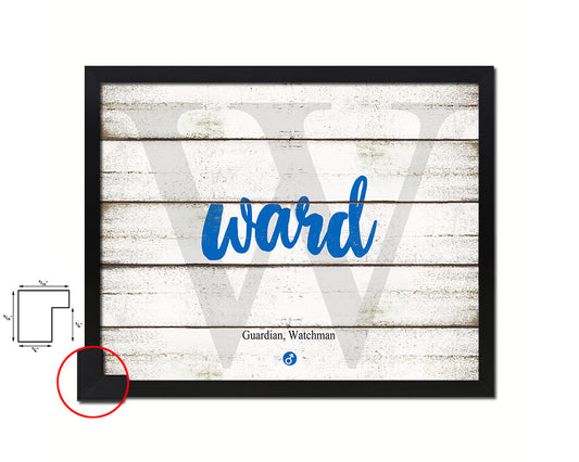 Ward Personalized Bible Name Plate Framed Print Art Kids Baby Room Wall Decor Gifts