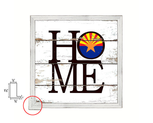 Arizona State Flag Home Sign Framed Print Decor Wall Art Gifts