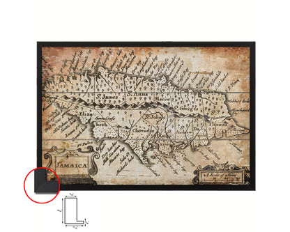 Jamaica John Speed 1675 Antique Map Framed Print Art Wall Decor Gifts