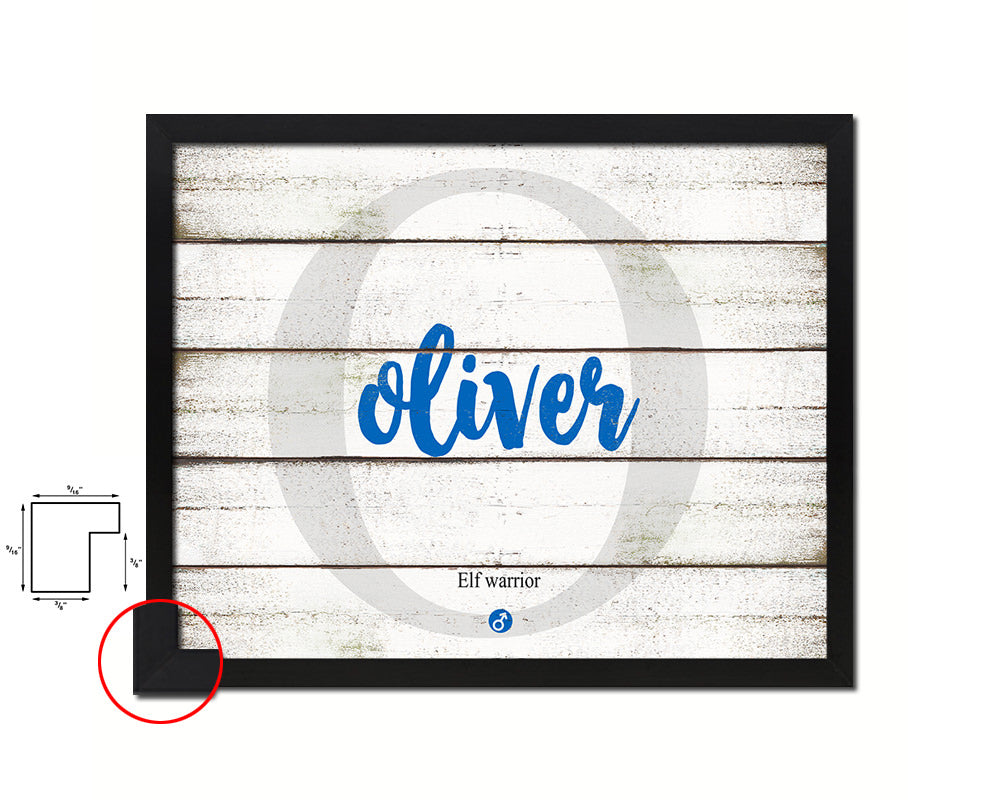 Oliver Personalized Bible Name Plate Framed Print Art Kids Baby Room Wall Decor Gifts