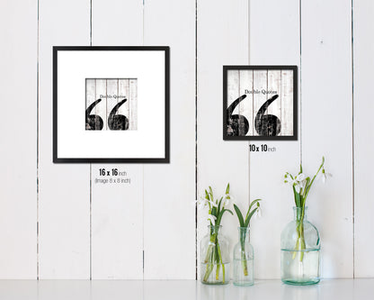 Double Quotes Punctuation Symbol Framed Print Home Decor Wall Art Teacher Gifts