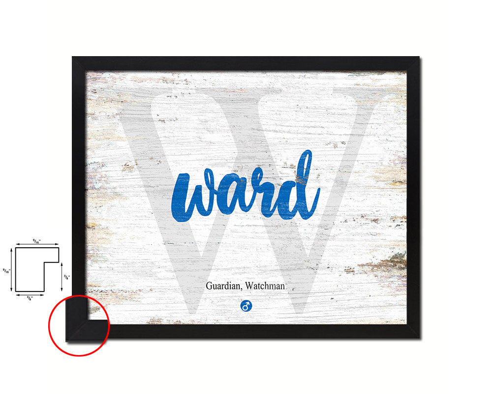Ward Personalized Bible Name Plate Framed Print Art Kids Baby Room Wall Decor Gifts