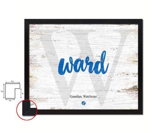 Ward Personalized Bible Name Plate Framed Print Art Kids Baby Room Wall Decor Gifts