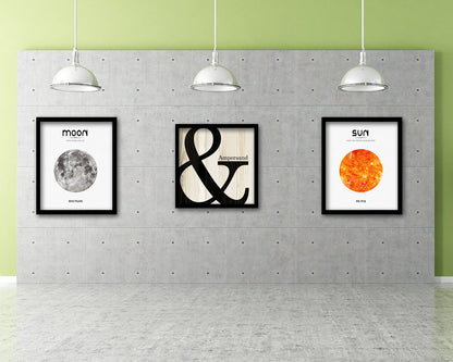 Ampersand Punctuation Symbol Framed Print Home Decor Wall Art Teacher Gifts