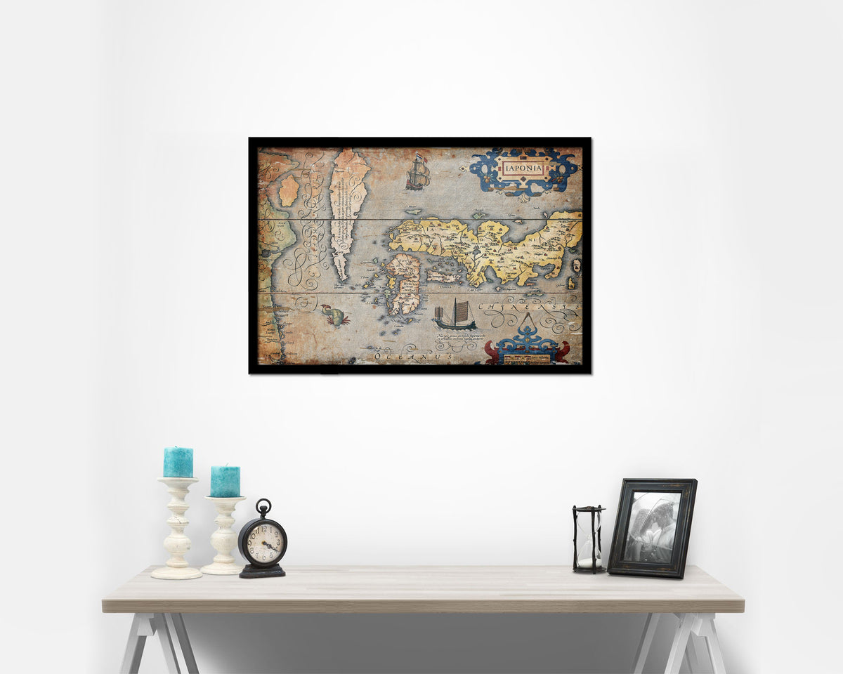 Japan Gerard and Rumold Mercator Atlas Antique Map Framed Print Art Wall Decor Gifts