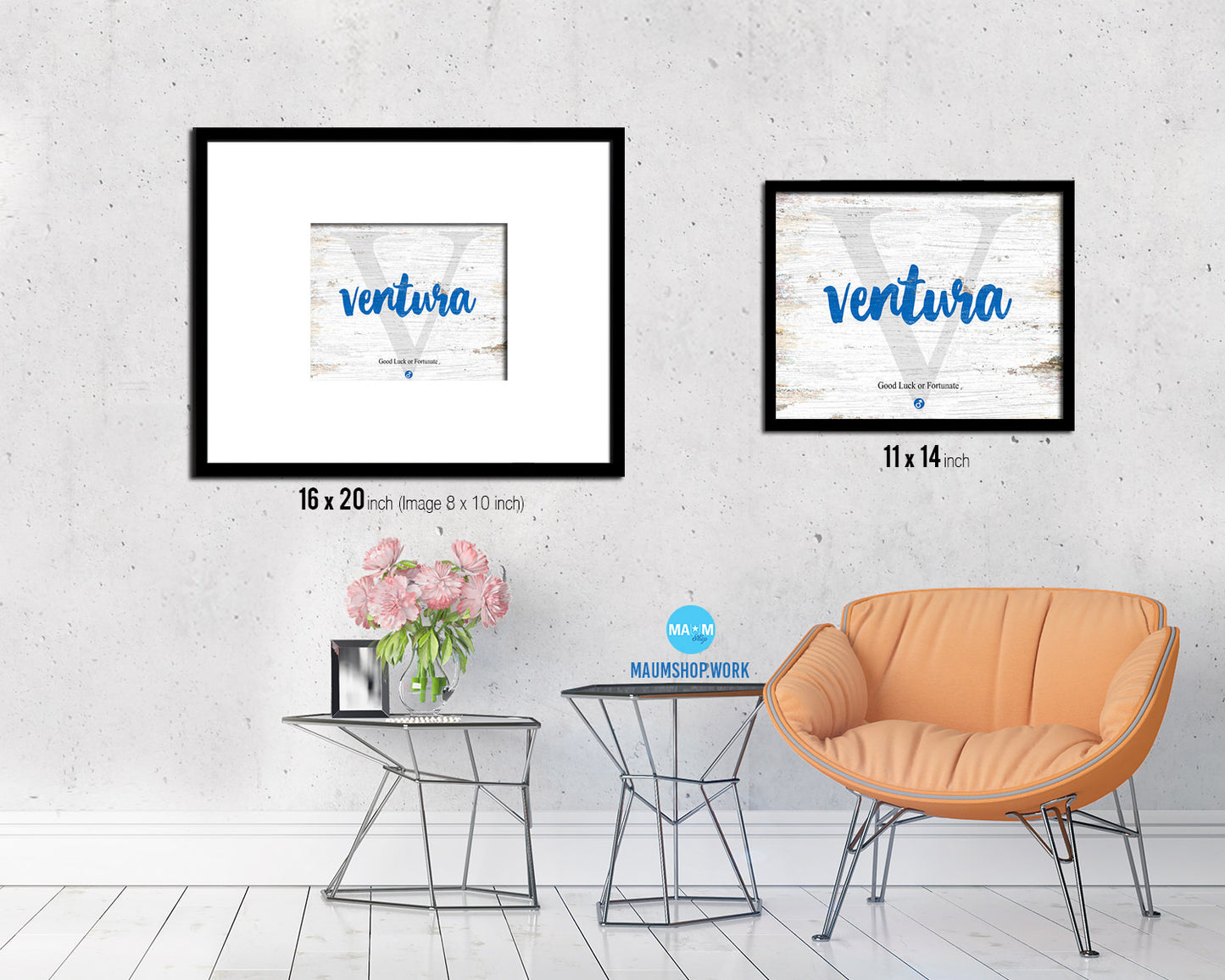 Ventura Personalized Bible Name Plate Framed Print Art Kids Baby Room Wall Decor Gifts