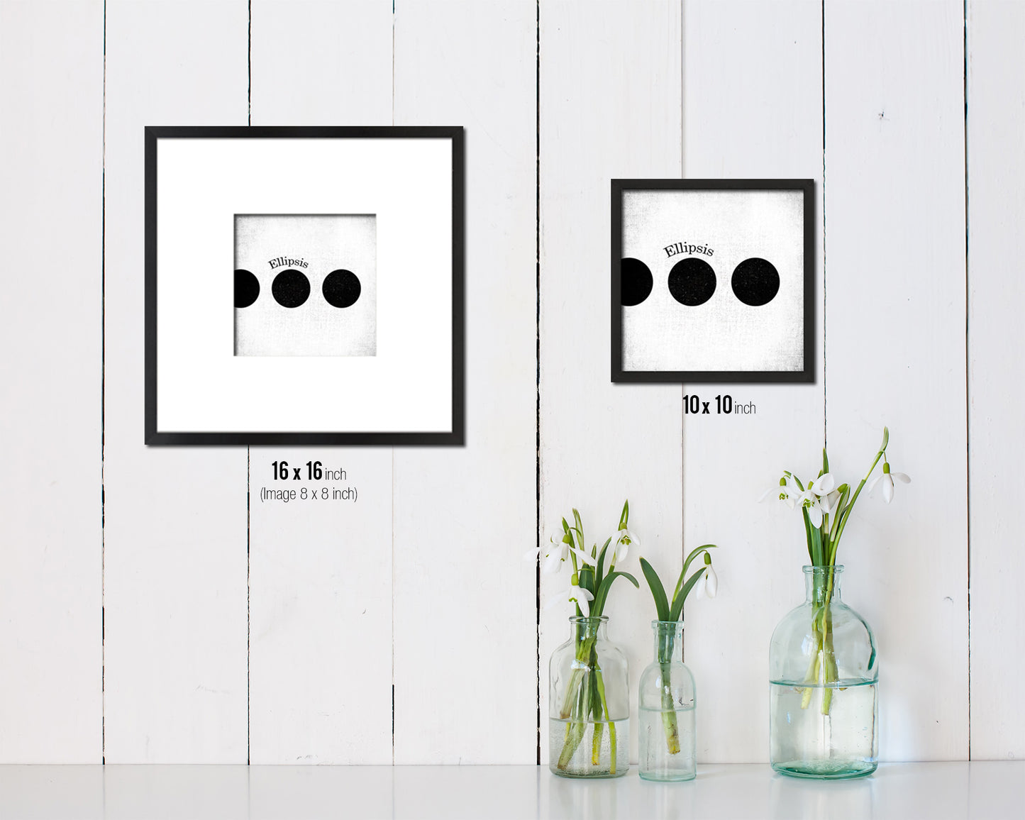 Ellipsis Punctuation Symbol Framed Print Home Decor Wall Art Teacher Gifts