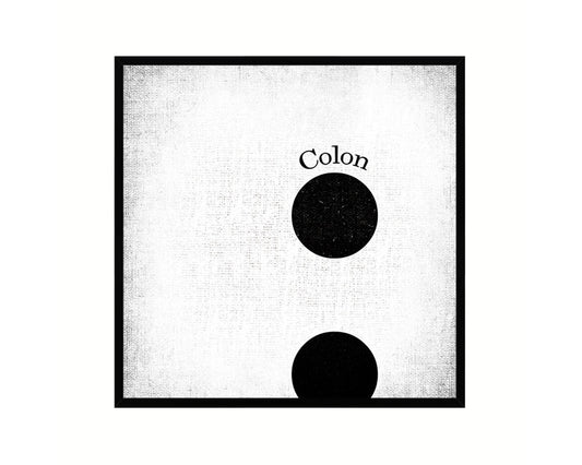 Colon Punctuation Symbol Framed Print Home Decor Wall Art Teacher Gifts