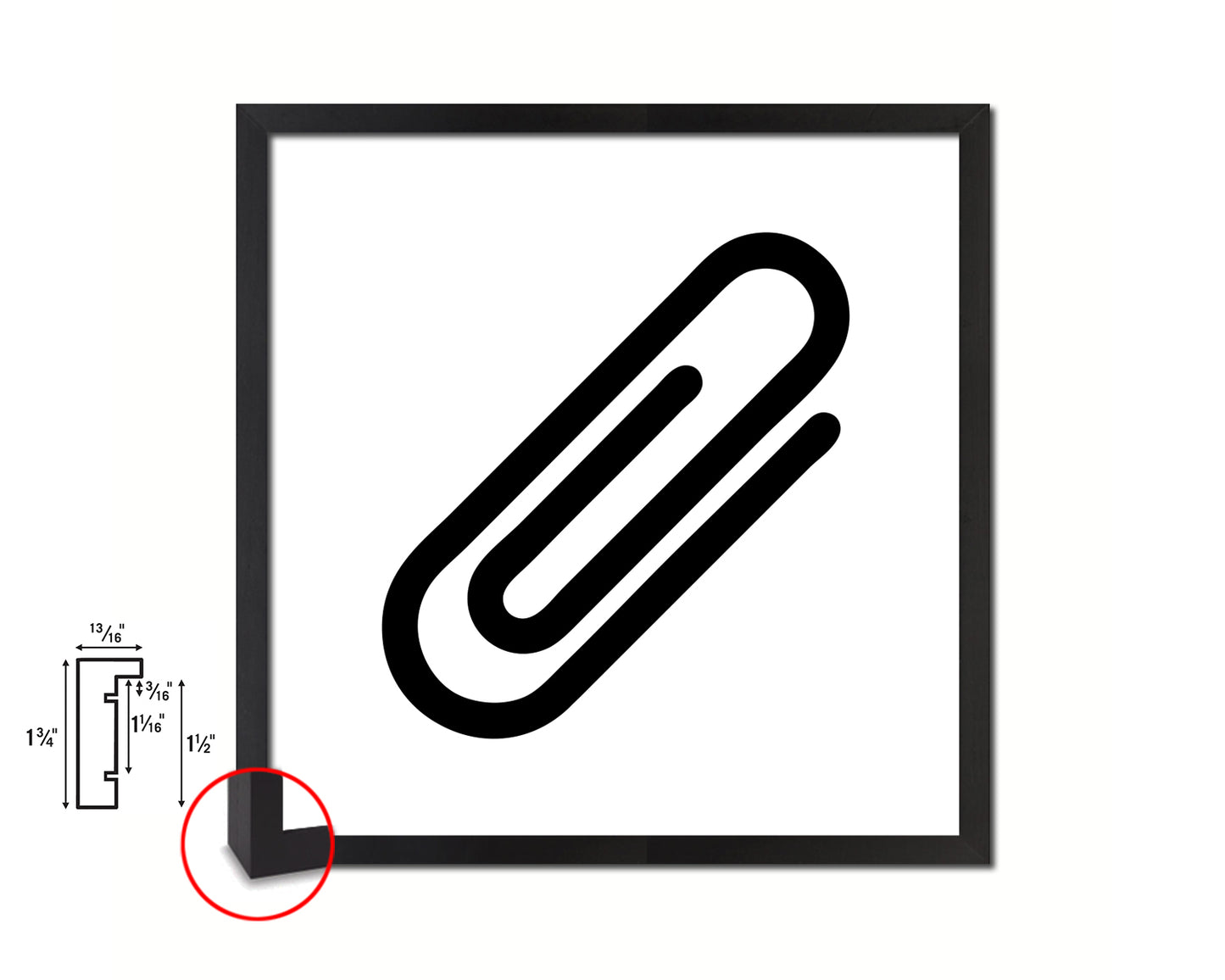 Clip Punctuation Symbol Framed Print Home Decor Wall Art Teacher Gifts