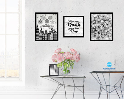 Take a deep breath, you're home now Quote Framed Print Home Decor Wall Art Gifts
