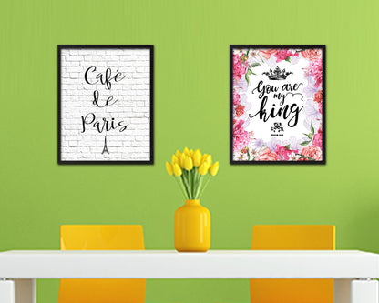 Cafe De Paris Quote Framed Artwork Print Wall Decor Art Gifts