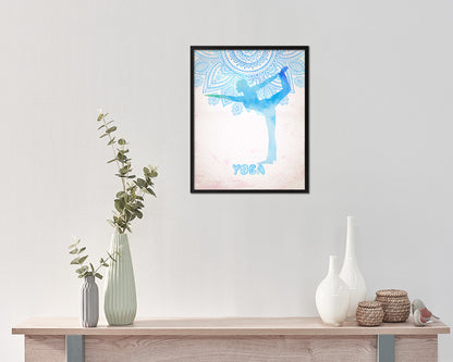 King Dancer Natarajasana Yoga Wood Framed Print Wall Decor Art Gifts