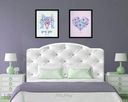 God is love, 1 John 4:8 Bible Verse Scripture Framed Print Wall Decor Art Gifts
