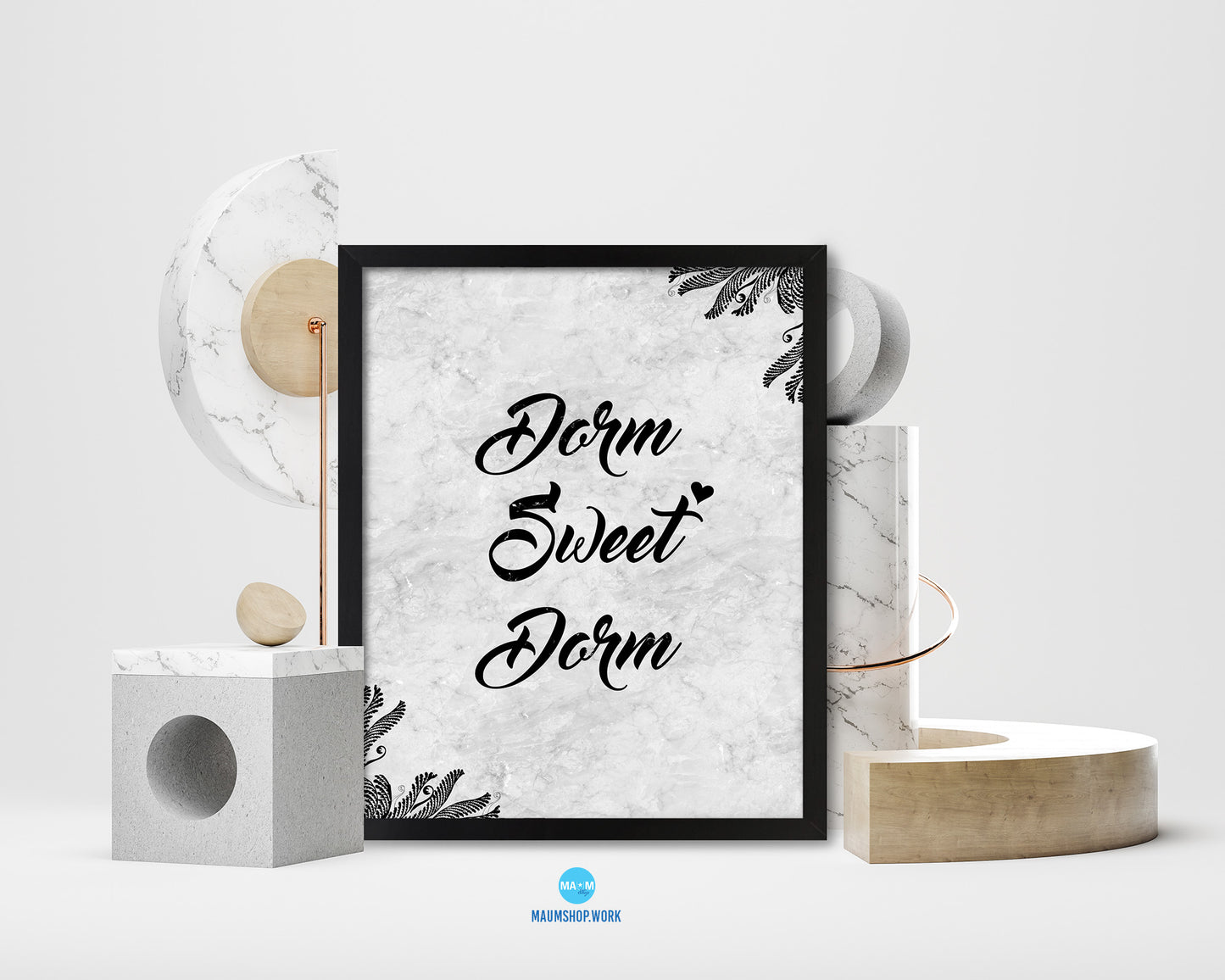 Dorm Sweet Dorm Quote Framed Print Wall Art Decor Gifts