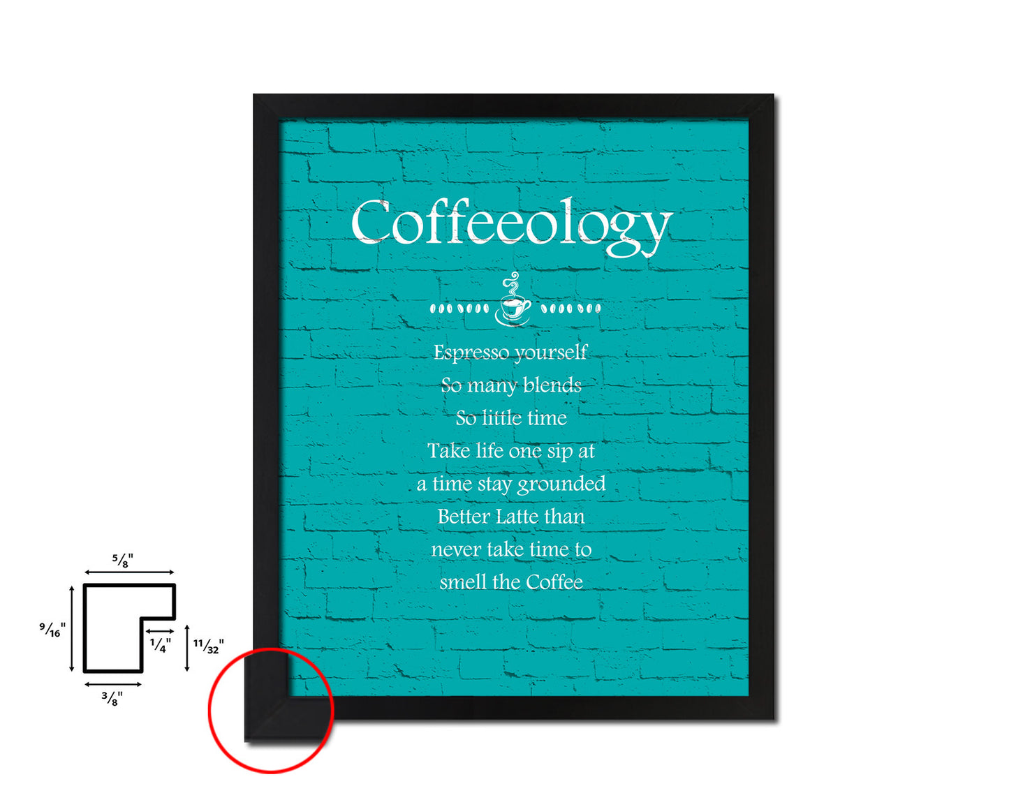 Coffeeology espresso yourself so many blends Quotes Framed Print Home Decor Wall Art Gifts