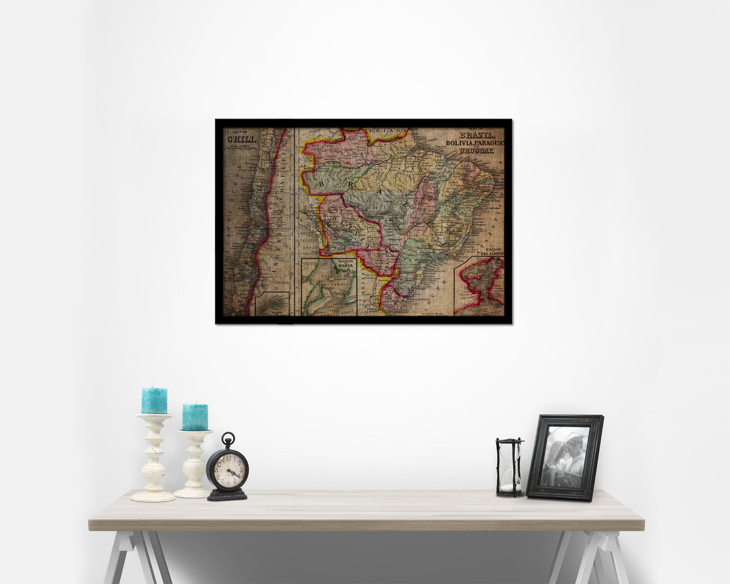 Persia Iraq Iran Afghanistan Vintage Map Framed Print Art Wall Decor Gifts