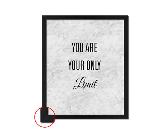 You are your only limit Quote Framed Print Wall Art Decor Gifts