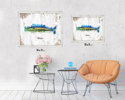 Wahoo Fish Framed Prints Modern Restaurant Sushi Bar Watercolor Wall Art Decor