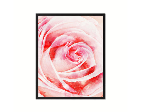 Rose Pink Flower Wood Framed Paper Print Wall Decor Art Gifts
