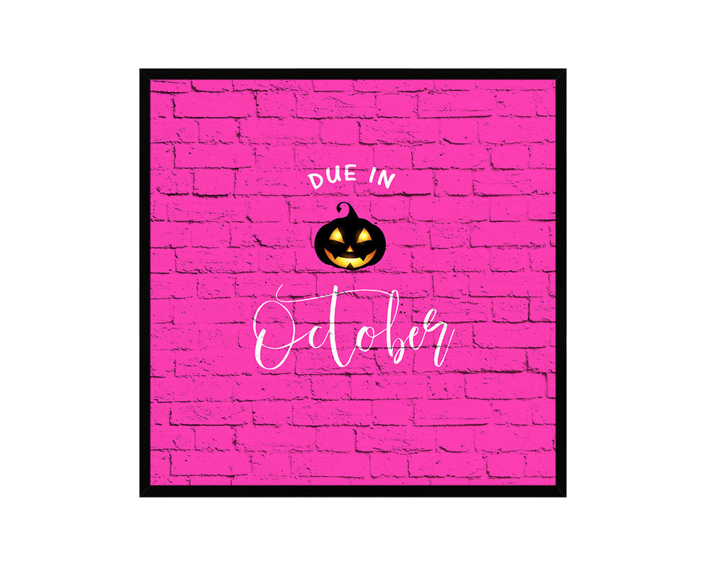 Baby Due In October Pregnancy Announcement Personalized Frame Print Wall Decor Art Gifts