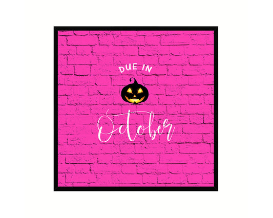 Baby Due In October Pregnancy Announcement Personalized Frame Print Wall Decor Art Gifts