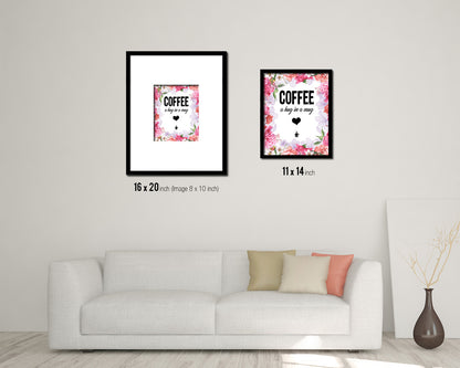 Coffee a hug in a mug Quote Framed Artwork Print Wall Decor Art Gifts