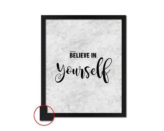 Believe In Yourself Quote Framed Print Wall Art Decor Gifts