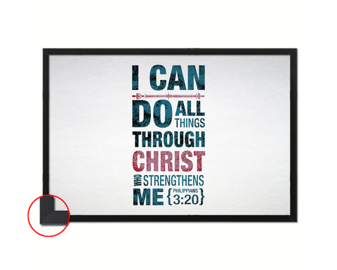 I can do all things through Christ who strengthens me, Philippians 3:20 Bible Verse Scripture Art
