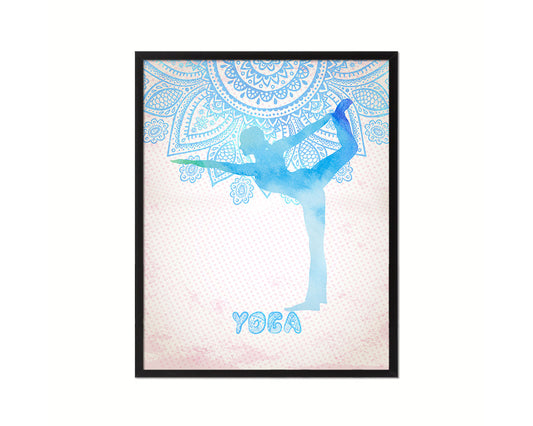 King Dancer Natarajasana Yoga Wood Framed Print Wall Decor Art Gifts