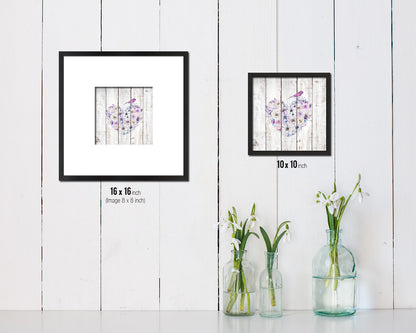 Heart Purple Punctuation Symbol Framed Print Home Decor Wall Art English Teacher Gifts