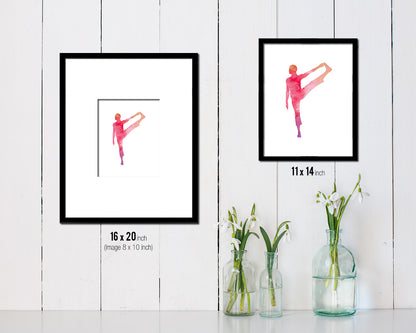 Big Toe Pose Padangusthasana Yoga Wood Framed Print Wall Decor Art Gifts