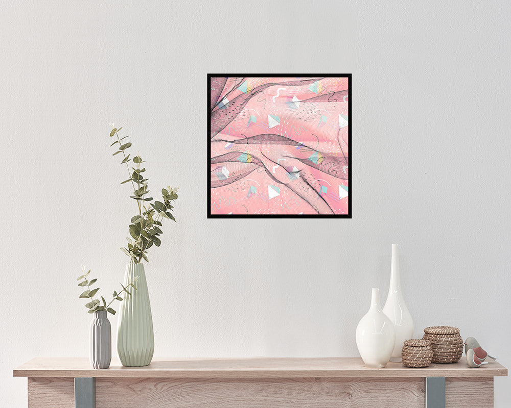 Abstract Red Artwork Wood Frame Gifts Modern Wall Decor Art Prints