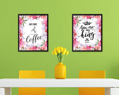 But first coffee Quote Framed Artwork Print Wall Decor Art Gifts