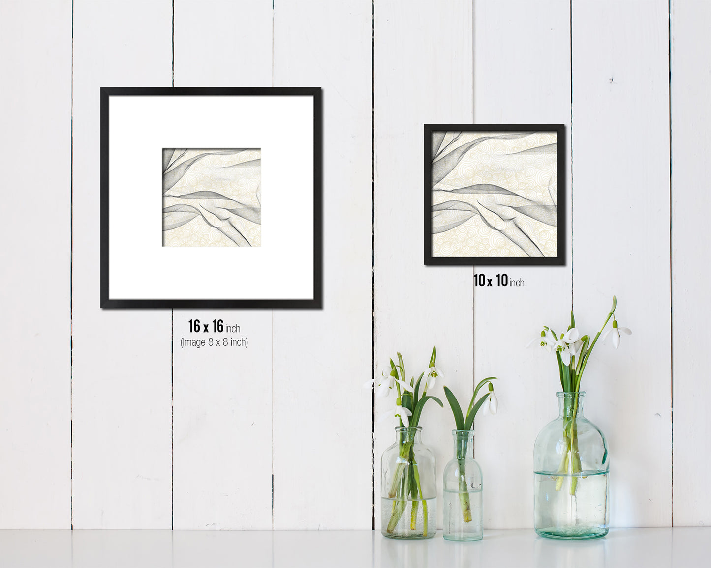 Geometric Abstract Artwork Wood Frame Gifts Modern Wall Decor Art Prints