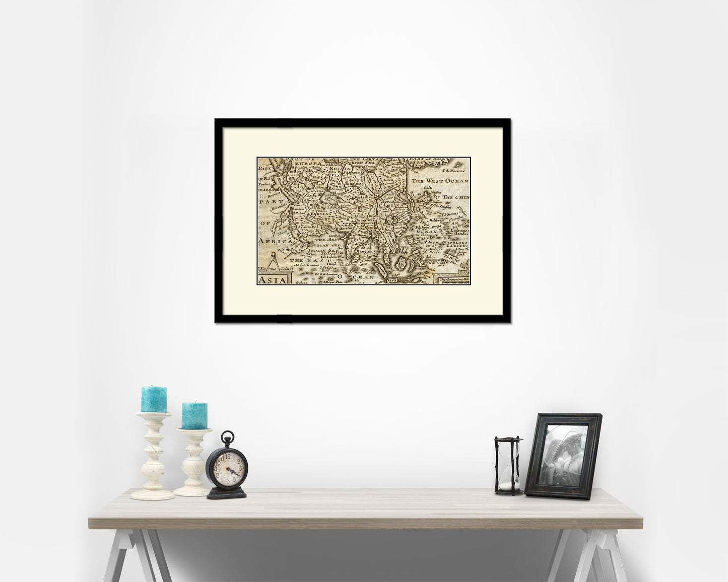 Asia John Speed 1675 Old Map Framed Print Art Wall Decor Gifts