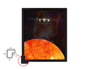 Sun Planet Prints Length of Year Watercolor Solar System Framed Print Home Decor Wall Art Gifts