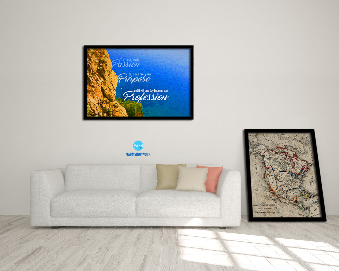 Allow your passion to become your purpose Quote Framed Print Wall Decor Art Gifts