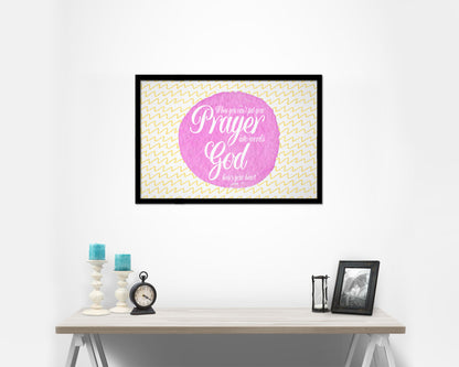 When you can't put your prayer into words, God hears your heart Bible Verse Scripture Framed Art