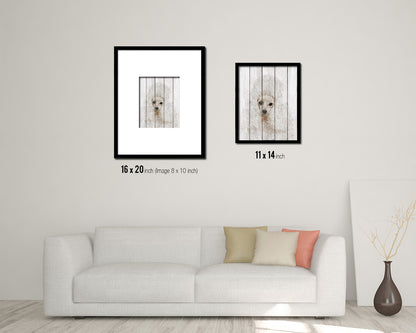 Poodles Dog Puppy Portrait Framed Print Pet Watercolor Wall Decor Art Gifts