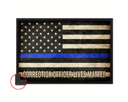 Thin Blue Line Honoring Law Enforcement, To protect & to serve, Correction officer lives matter Vintage Military Flag Art