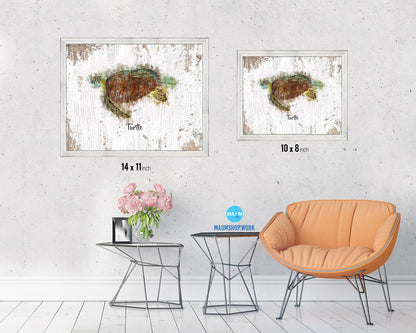 Turtle Fish Framed Prints Modern Restaurant Sushi Bar Watercolor Wall Art Decor